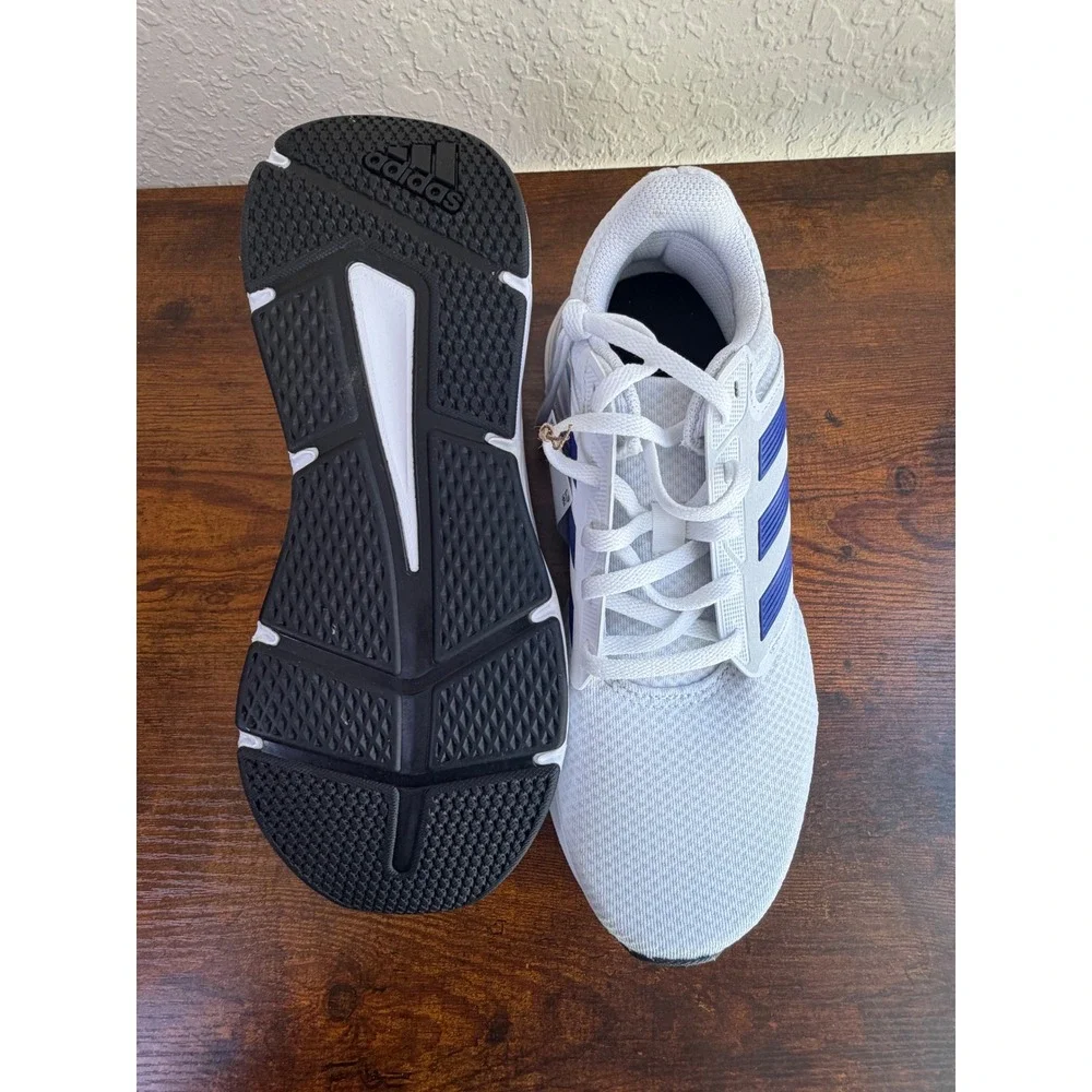 Adidas Galaxy 6 M Mens Running Shoes White Blue IE8141 Size 10 NEW Damaged Box